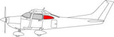 Cessna 182 Rear Side Window (Left or Right) (1960 - 61) 31 - 361 - 18C, 0700111 - 18C