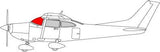 Cessna 182 Windshield (1978 - 86) 0713538 - 3 (31 - 317 - 18C) - 18C