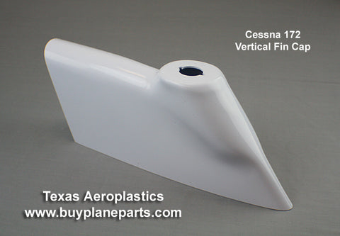 Cessna 172 Vertical Fin Cap (1960-1968) (With 2.25" Beacon Base) 28-0531009-1-80A. Replaces OEM parts: 0531009-1. Manufactured by Texas Aeroplastics
