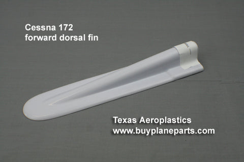 Cessna 172 Dorsal Fin Tip Forward, (1972-1986)(includes 172R and 172S models) 28-16-80A. Replaces OEM part: 0531020-1. Manufactured by Texas Aeroplastics.