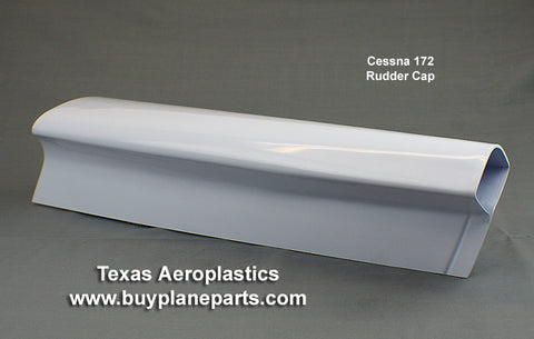 Cessna 172 airplane rudder cap top. Replaces OEM part number 0533009-1. Manufactured by Texas Aeroplastics.