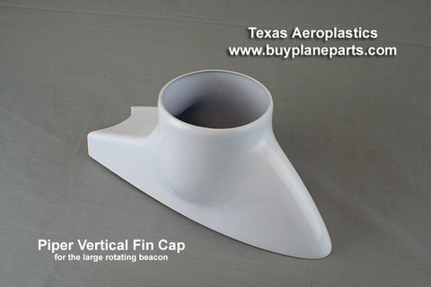 Piper vertical fin cap 60-28-80A. Replaces OEM part: 65345-03. Manufactured by Texas Aeroplastics.