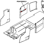 Cessna 172 Interior - Armrest Support Assy - Rear LH & RH - 172P (1981 - 1986), 2415005 - 1, 2415005 - 2 - 21B