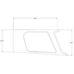 Piper Interior - Rear Window Molding LEFT - PA - 24 - 260, PA - 30 - 25417 - 00 - 21B
