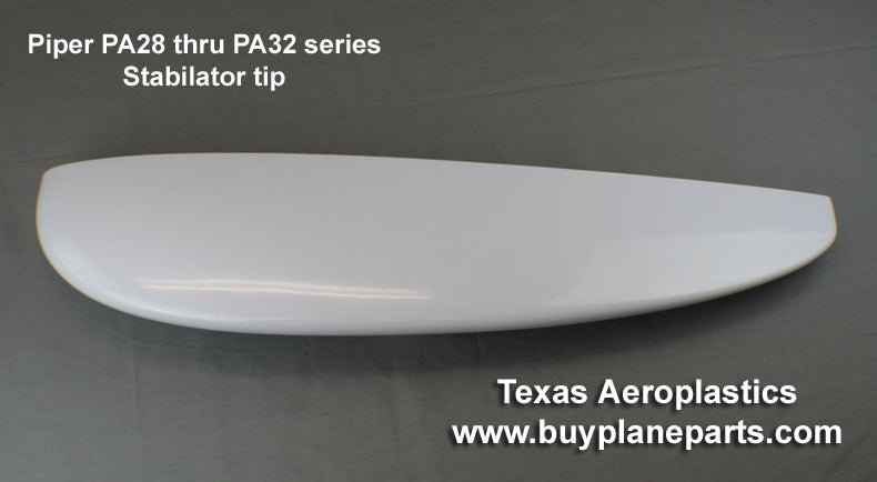 PIPER STABILATOR TIPS (Right or Left) 60 - 23 - 80A, 63584 - 10 - Texas Aeroplastics